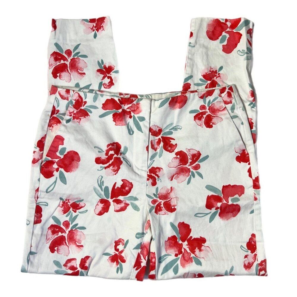 Zara Pants, Small, White Floral pants